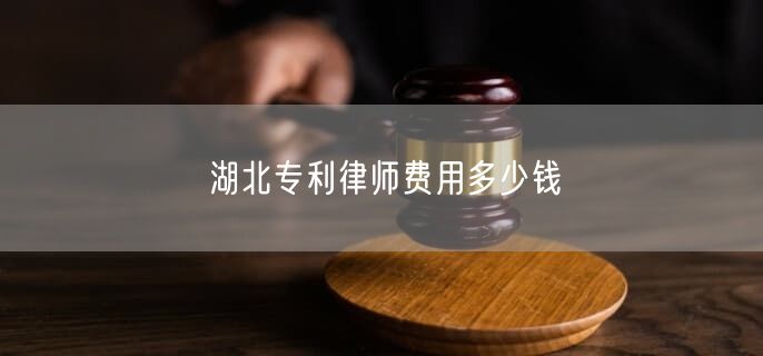 湖北專利律師費(fèi)用多少錢