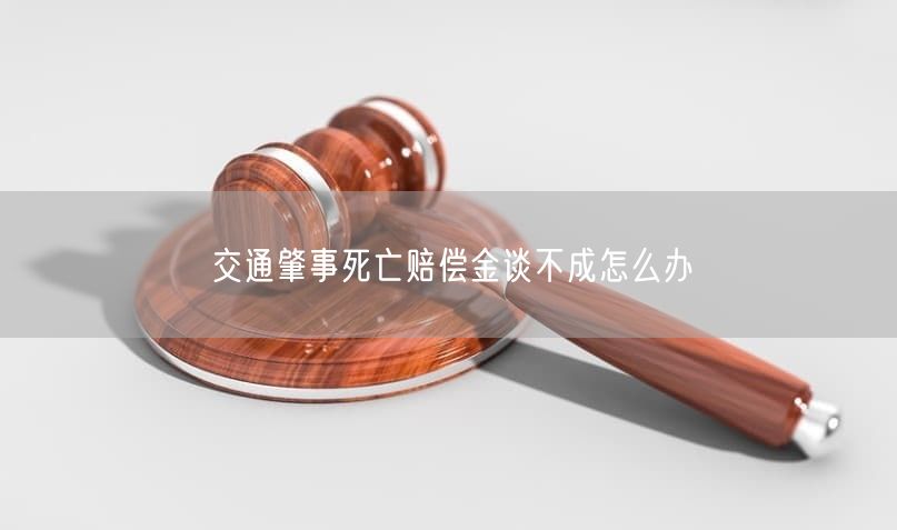 交通肇事死亡賠償金談不成怎么辦